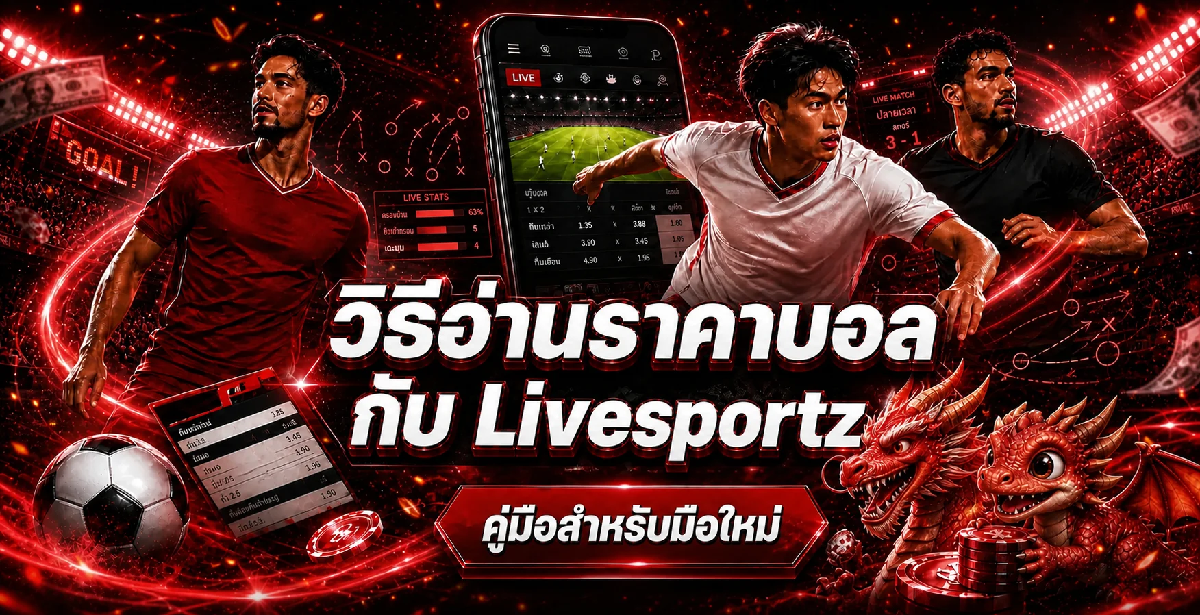 Livesportz วิธีอ่านราคาบอลสำหรับมือใหม่